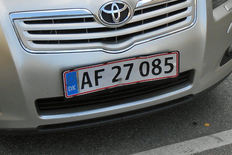 Danish License Plate